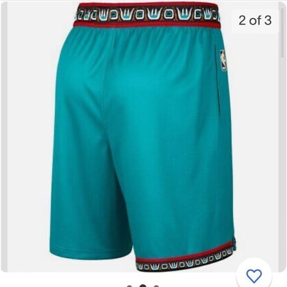 NBA Memphis Grizzlies Nike Hardwood Classics Swingman Performance Shorts‎ NWT M - Picture 2 of 9